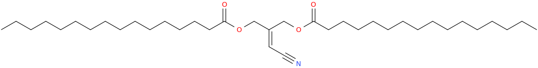 Hexadecanoic acid, 3 ​cyano ​2 ​[[(1 ​oxo ​hexadecanyl)​oxy]​methyl]​ ​2 ​propenyl ester